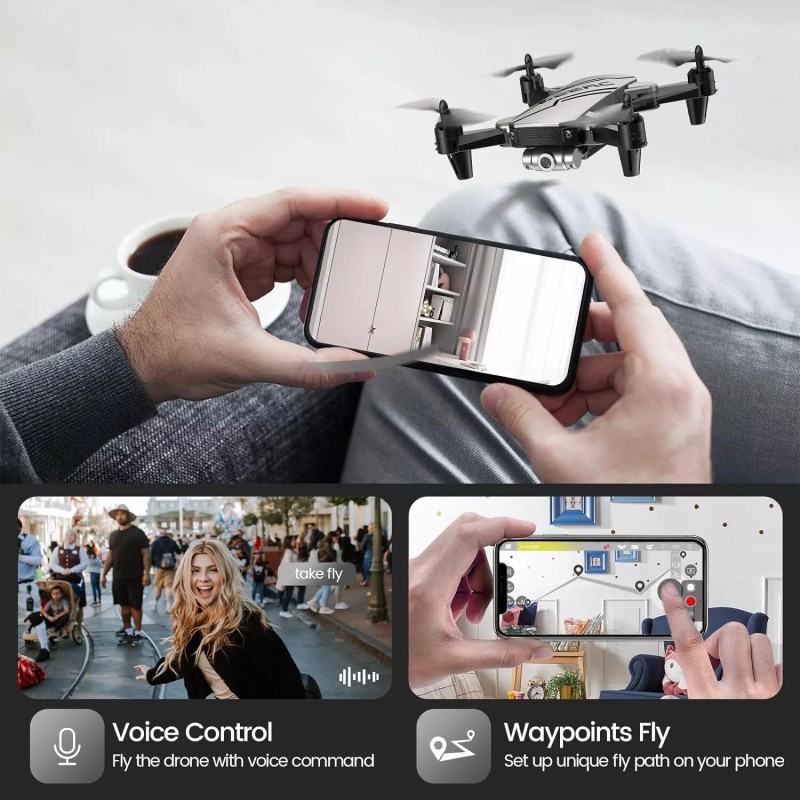 DEERC D20 Silver Mini Drone with 720P HD FPV Camera