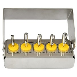 AAProTools Dental Tissue Punch Kit 5 Pcs Set Free Bur Holder DN-2328