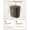 5 Liters Wicker Waste Basket with Lid - Water Hyacinth