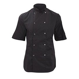 Dennys Womens/Ladies Economy Short Sleeve Chefs Jacket / Chefswear (3XL) (Black)