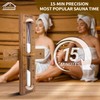 Red Cedar Sauna Timer, Wall-Mounted 360° Rotating 15 Minute Sand
