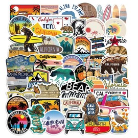100PCS California Aesthetic Stickers,Cool Travel Stickers,Waterproof Vinyl Stickers for Water Bottles,Laptop,Luggage,Teens Adults,Keyboards,Backpacks,Skateboards,Luggage,Water Bottles,Scrapbooks