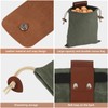 Foraging Bag, Waxed Canvas Foraging Pouch, Collapsible Mushroom Bag Leather