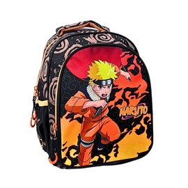 mybagstory - Backpack Naruto Boys - Orange - Black - Children - School - Nursery - Primary School - Primary School - Boys - Gift Idea - Naruto - Small Backpack - 30 cm, Black/Orange - Naruto,