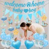 Benvenuto a casa, decorazione per bambini, 34 pezzi, blu, Welcome