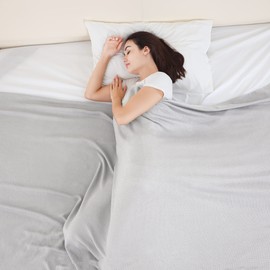 VHOME Sommerdecke - Bambus Decke für Erwachsene Kinder, Leichte Atmungsaktive Kühldecken kann Körper kühl halten für Bett Sofa und überall Grau 150x200cm