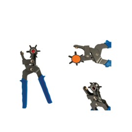 Professional Leather Hole Punch Pliers, Heavy Duty, 2-5mm, Blue and Grey