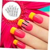 Healvian 4pcs Shaped Nail Stickers for French Tips Manicure Stencils