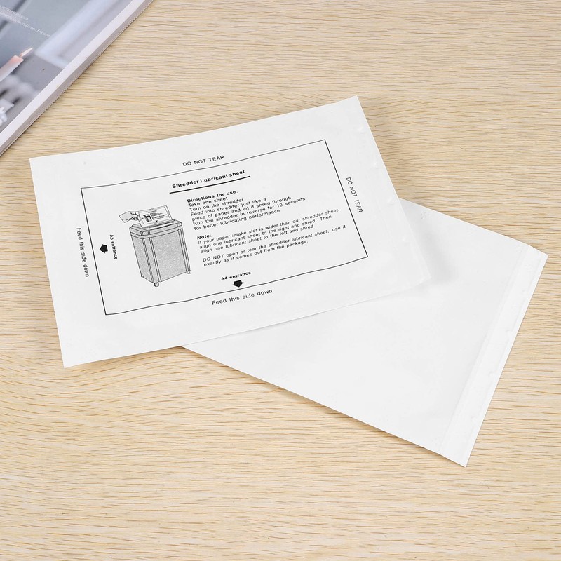 12PCS Paper Shredder Lubricant Sheets Shredder Lubricating Oil Portable Paper