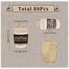 SUNNYCLUE 1 Box 80Pcs Coffee Charms Bulk Mini Coffee Cup