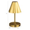 Bloomingville Metal LED Rechargeable Table Lamp with Touch Sensor, Gold