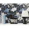 Safiyya Peel and Stick Wallpaper Black Floral Lotus Contact Paper