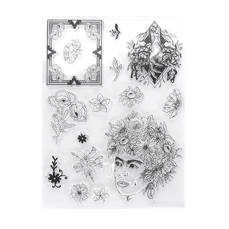 6pcs Silicone Embossing Folders Multipurpose DIY Craft Template Molds for
