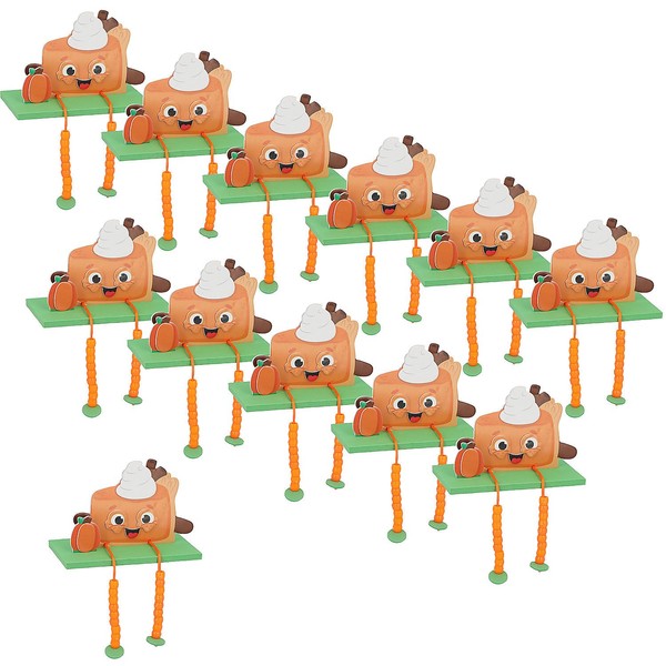 4 1/2" x 5 1/4" Pumpkin Pie Slice Dangle-Leg Craft