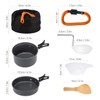 Lixada 10Pcs Camping Cookware Mess Kit Lightweight, Compact, Durable Pot