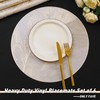 FAVE 6PCS Round Placemats Feather Pressed Vinyl Placemats Set of
