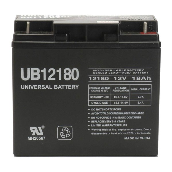 UPG 12V 18AH Replacement Battery for JNC100, JNC110, JNC1224