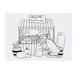 'Ghost Market Stall' Temporary Tattoo - Water Resistant, Skin-Safe, Non-Toxic Transfer (TO00083691)