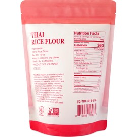 52USA Thai Rice Flour 16 Ounce (Basic), 1 Pound (Pack of 1), Rice Flour for Baking or Cooking, Product of THAILAND, All Natural White Rice Flour, Vegan
