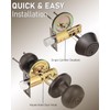 Brotima 3 Pack Keyed Alike Front Door Knob and Deadbolt