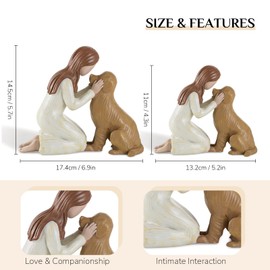 Storieme Loss of Dog Sympathy Gift: Pet Memorial Bereavement Remembrance Gifts for Dogs Lovers - Golden Retriever Figurine Decorations (5.2" x 4.3")