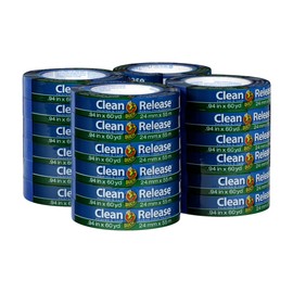 Duck Clean Release Blue Painter's Tape 1-Inch (0.94-Inch x 60-Yard), 24 Rolls, 1440 Total Yards, 284371