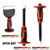 WEDO 3PCS Masonry Chisel Set, Pointed & Flat End Chisels