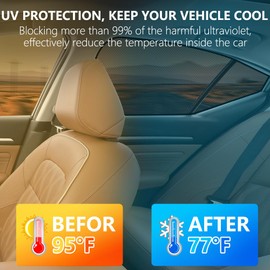 BWEN Magnetic Car Window Sunshade for Nissan Altima 2019-2025 Accessories Side Window Shade for Baby with Breathable Mesh Protection from Heat and Sun Rays for Sleeping Camping Breastfeeding - 4 Pack