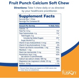 Bariatric Fusion Soft Chews Bone & Metabolic 60 Chews Sabor Fruit Punch