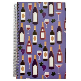 Coast Pop Spiral Notebook – 80-Page College Ruled Composition Notebook – 5.5 x 8.5 Inch Beautifully Designed Notebook – Fun, Colorful Designs – Ideal for Writing, Notes, Journal – Made in the USA (Wine)