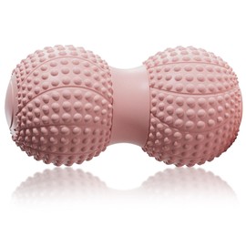 Peanut Massage Ball for Deep Tissue, Trigger Point Therapy, Myofascial Release – Double Lacrosse Foam Roller for Back, Neck, Foot, Muscle Relief, Yoga & Physical Recovery (Pink)
