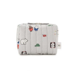Gelato Pique [Dick Bruna] Quilted All-Over Pattern Pouch PWGB254540 Women's, GRY