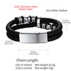 String Bracelets for Men Leather Rope Bracelet Black Wristbands Bangles