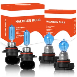 HMCYCI Fit for GMC Sierra 1500 2014 2015 High Performance Halogen Headlight Bulbs,9012 High/Low Beam + 5202 Fog Light Replacement Bulb Kit,Pack of 4