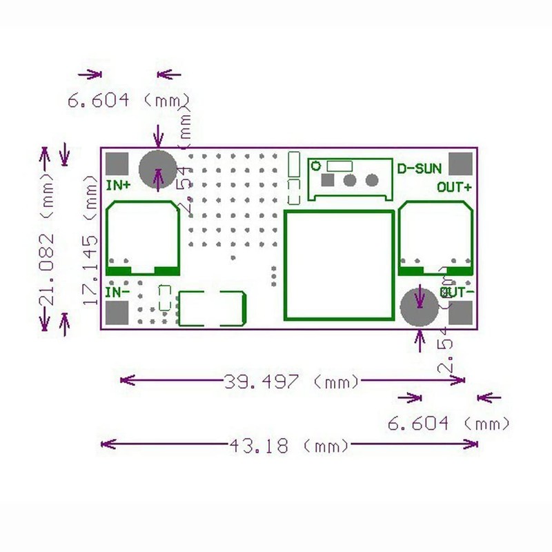 Samcos LM2596 DC-DC Buck Converter, High Efficiency, Voltage Regulator, Variable