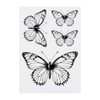 4 x 'Open Winged Butterfly' Temporary Tattoos - Water Resistant,