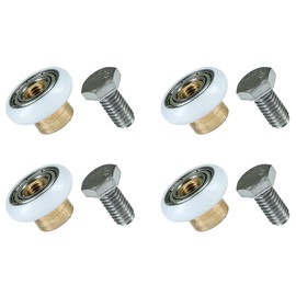 ciciment 4 Pack Shower Door Rollers Runners Wheels - Replacement Sliding Door Rollers for Bathroom Glass Shower Doors (19mm)