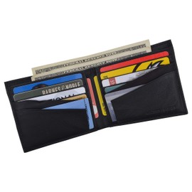 Swiss Marshall RFID Blocking Premium Leather Bifold Men's Multi-Card Holder Wallet (Brown)