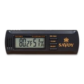 Savoy Black Digital Hygrometer