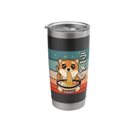 Corgi Ramen Noodles Chopsticks Cartoon Cute Happy Food Bowl Stainless Steel Insulated Tumbler