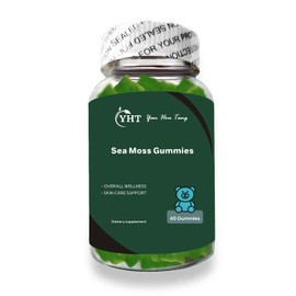 EILIN YHT Sea Moss Gummies with Bladderwrack Burdock Root - Boost Immunity Gut Health Metabolism Raspberry Flavor Vegan Friendly 60 Counts