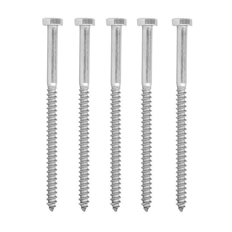 304 Stainless Steel Half Thread Bolt Wood Hex Lag Screws