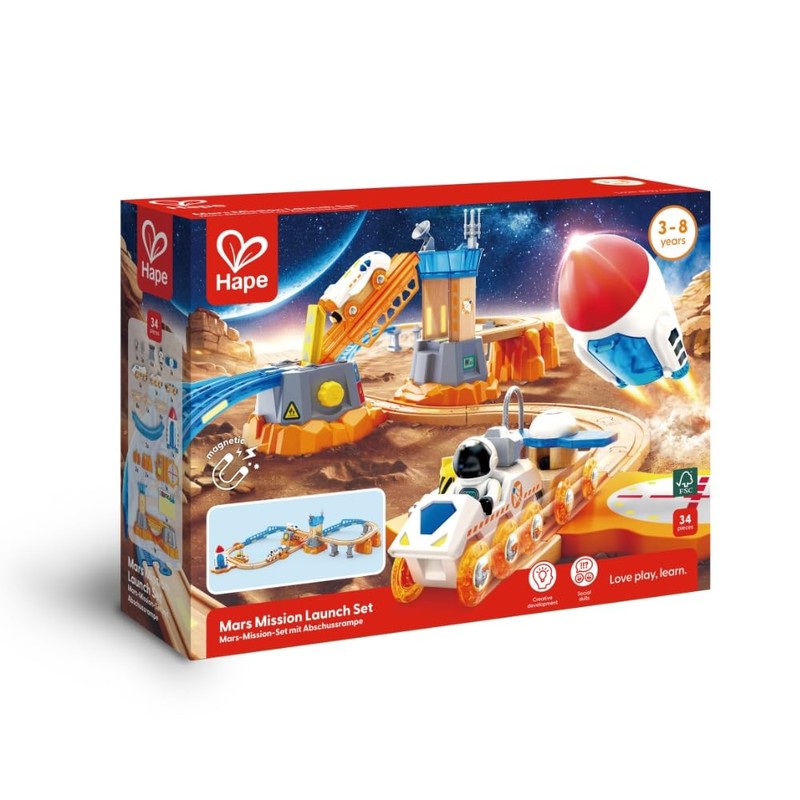 Hape Mars Mission Launch Set, Railway Train Toys