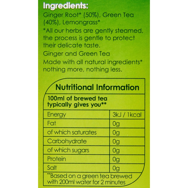 Twinings Ginger Green Tea 80 Tea Bags (Multipack of 4