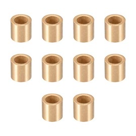 sourcing map Bearing Sleeve 8mm Bore x 12mm OD x 12mm Length Self-Lubricating Sintered Bronze Bushings 10pcs