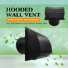 10 Inch Black Hooded Wall Vent Cover with Screen and