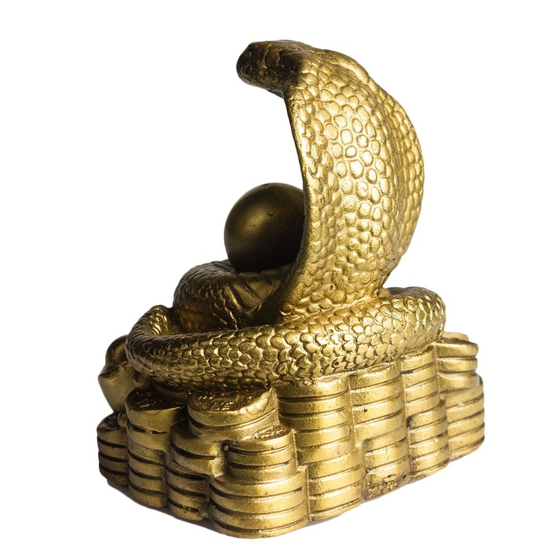 BRABUD Brass Chinese Zodiac Ingots Snake Statue Home Decoration Collectibles