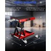 Motorcycle Lift Scissor Jack with Dolly Wheels, Heavy-Duty Steel Scissor