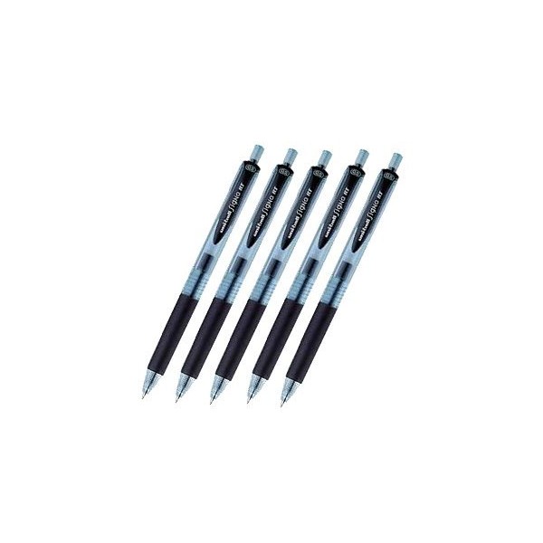Uni-ball Signo RT Rubber Grip & Click Retractable Ultra Micro Point Gel Pens -0.38mm-black Ink-value Set of 5