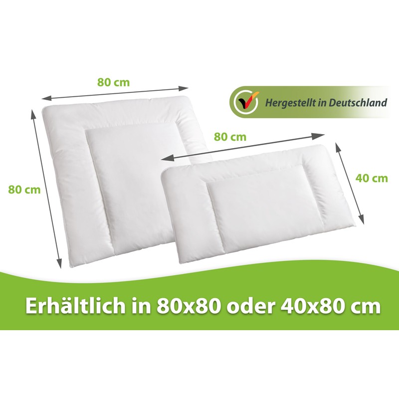franknatur Pillow Stomach Sleeper Pillow 80 x 80 cm Flat